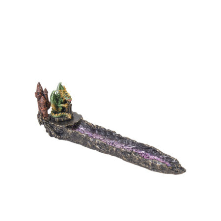 Dragon w/ Castle Polyresin Incense Burner