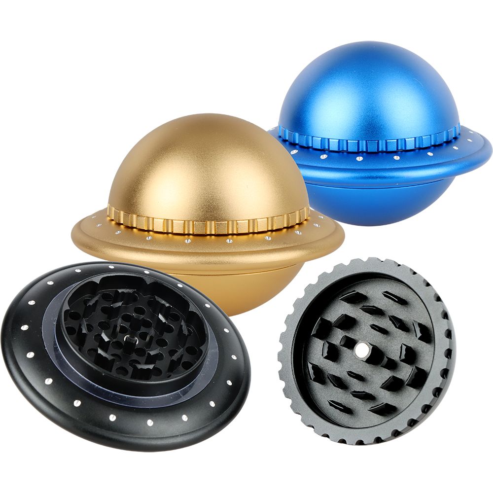 UFO Aluminum Grinder – 3pc / 1.8″ / Colors Vary