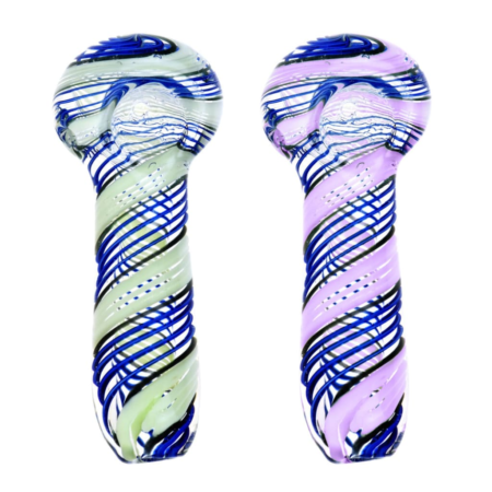 Blue Slime Hand Pipe – Sturdy Borosilicate Glass In Assorted Colors - Vary