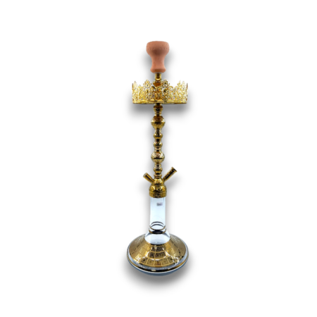 Khateeb 28-Inch Gold Egyptian Hookah