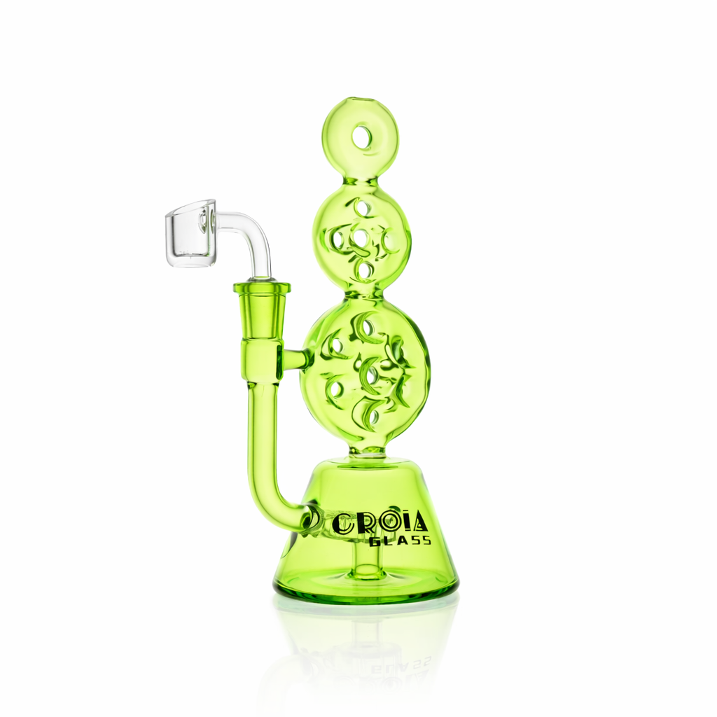 8" Triple Stack Swiss Perc Recycler Dab Rig | Croia Glass - Image 6